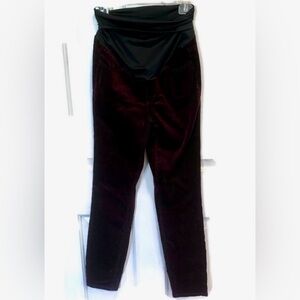 LOFT Maternity velour pants wine size 0M NWT